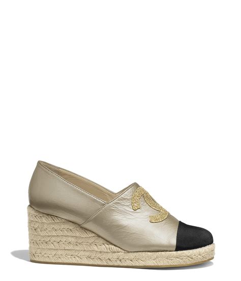 chanel espadrille shoes|authentic Chanel espadrilles.